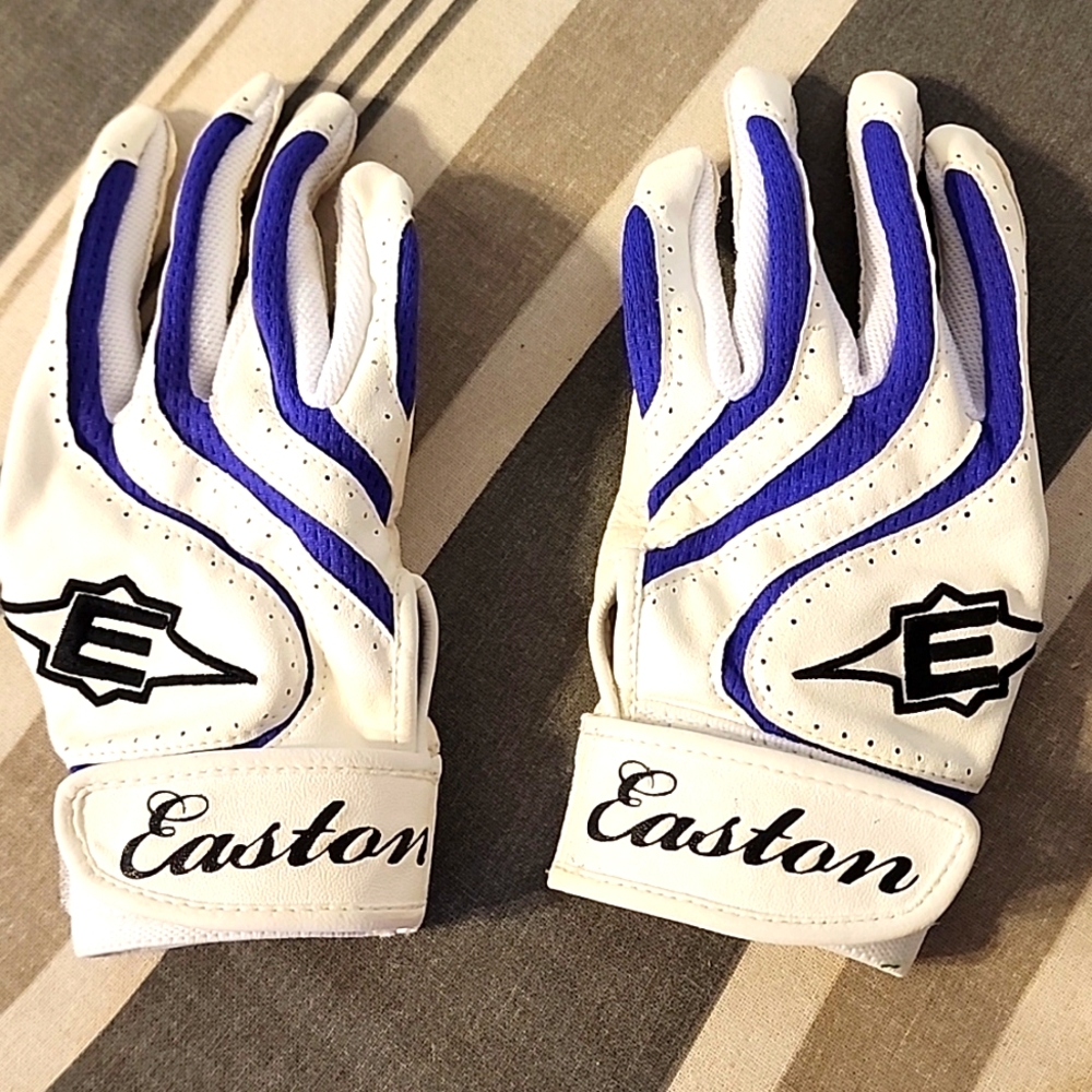 Easton Girls Leather Softball Batting Gloves large